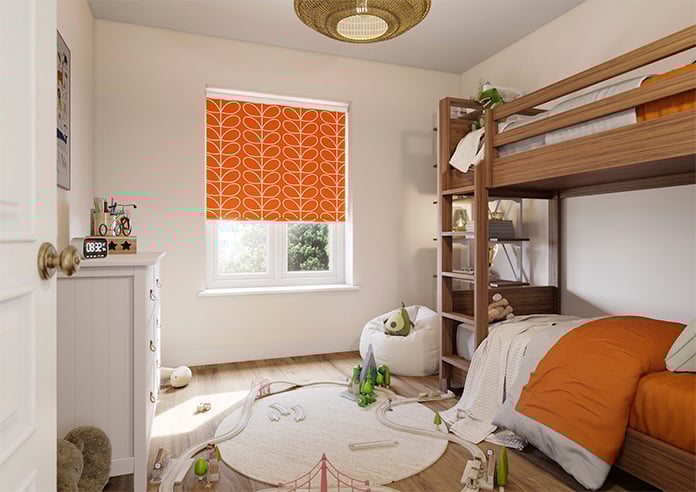Orla Kiely Jumbo Linear Stem, Persimmon - Twist&Fit Roller Blind - Image 7